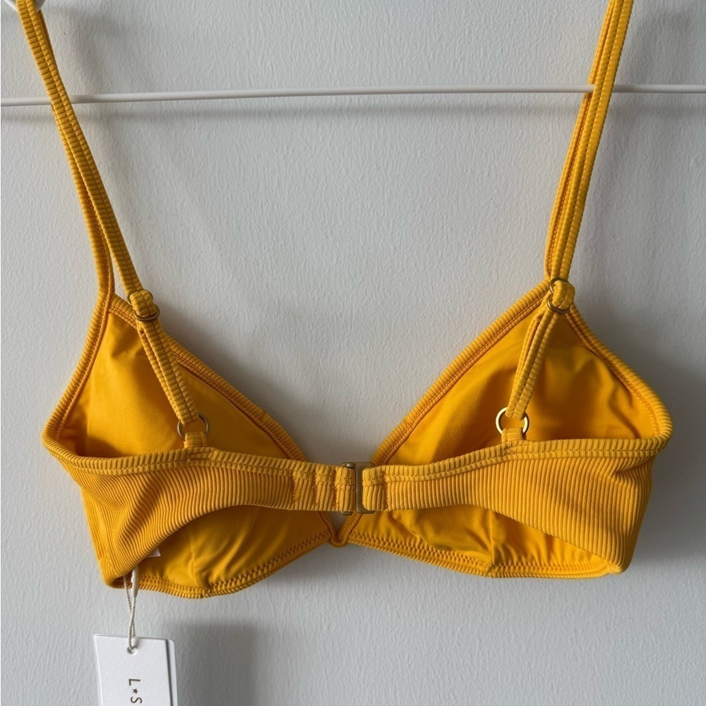 L*SPACE Helena Triangle Bikini Top Sunshine Gold - Picture 12 of 14